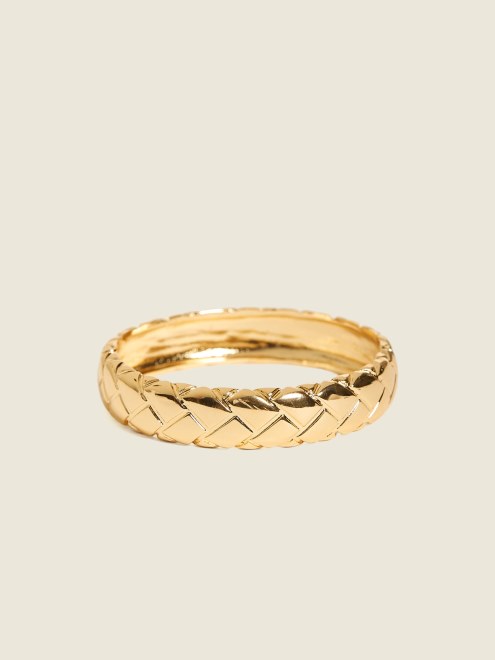Brazalete De Textura Tejido En Tono Dorado Guess Oro