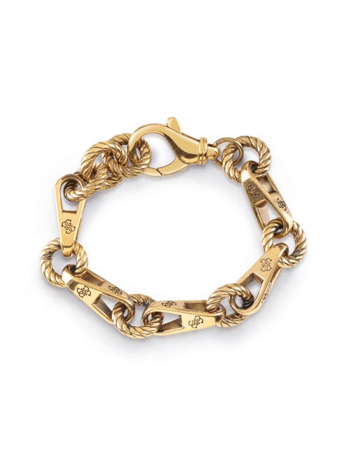 Pulsera De Cadena Con Antorchas En Tono Dorado Ag