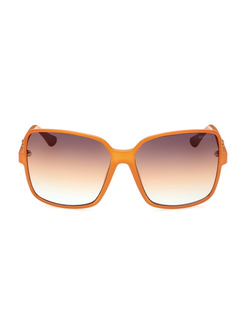 Gafas De Sol Con Logo Cuadrado Extragrande Naranja Neon