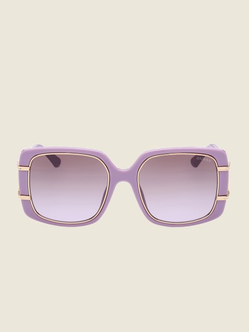 Gafas De Sol Cuadradas Extragrandes Guess Violeta