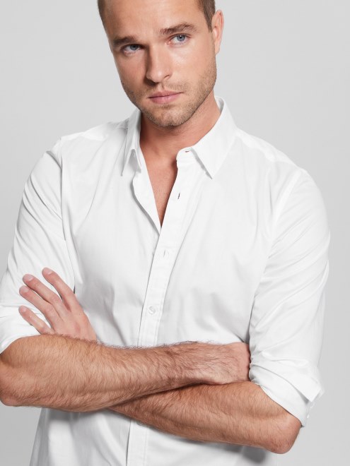 Camisa Elastica Guess Luxe Blanco Puro