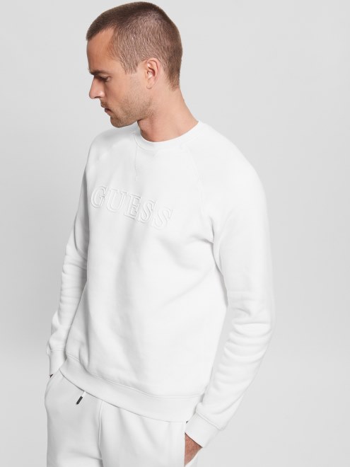 Sudadera Echo Aldwin Logo Guess Blanc/scuffy