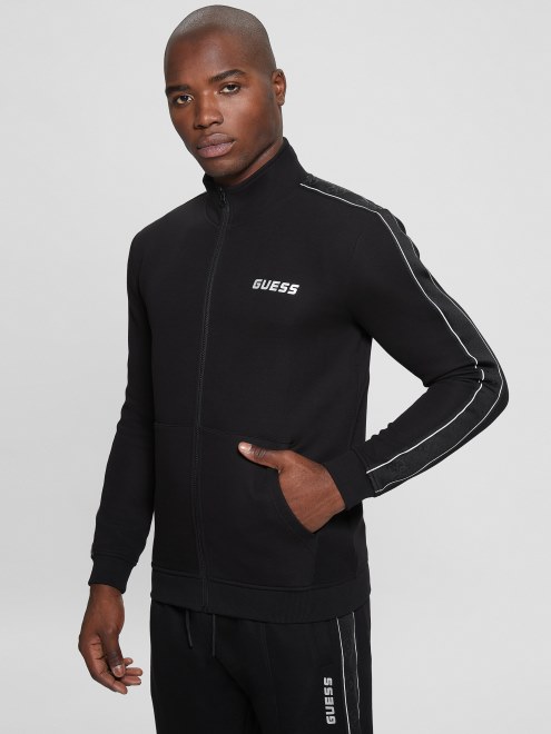 Sudadera Con Cremallera Guess Eco Mickey Negro Azabache