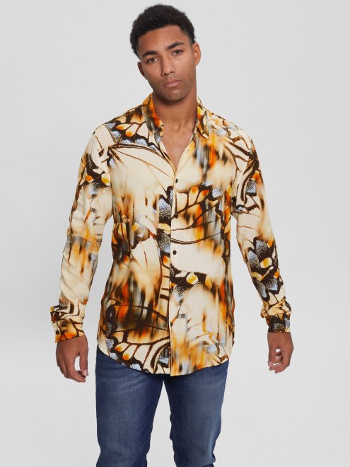 Supongo Que Eco Mariposas Camisa Mariposas Borrosas