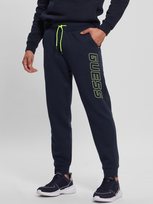 Jogger Eco Boniface Logo Guess Seda Azul