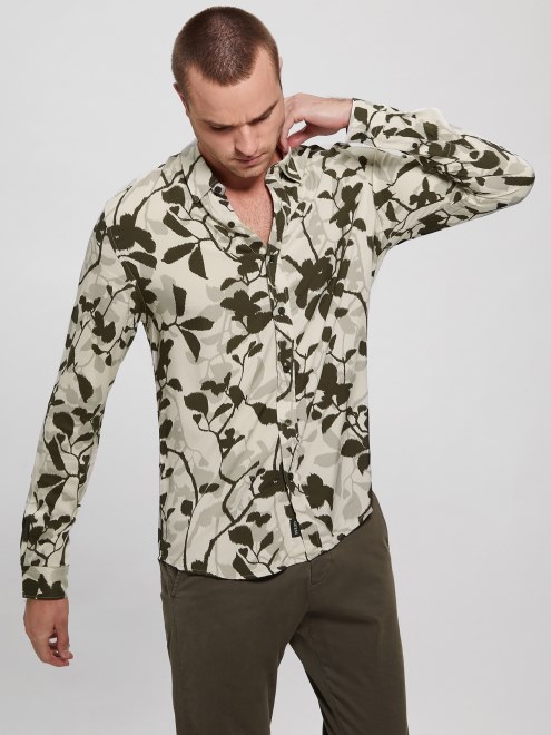 Ikat Vines Eco Rayón Ikat Vines Camisa Adivinar