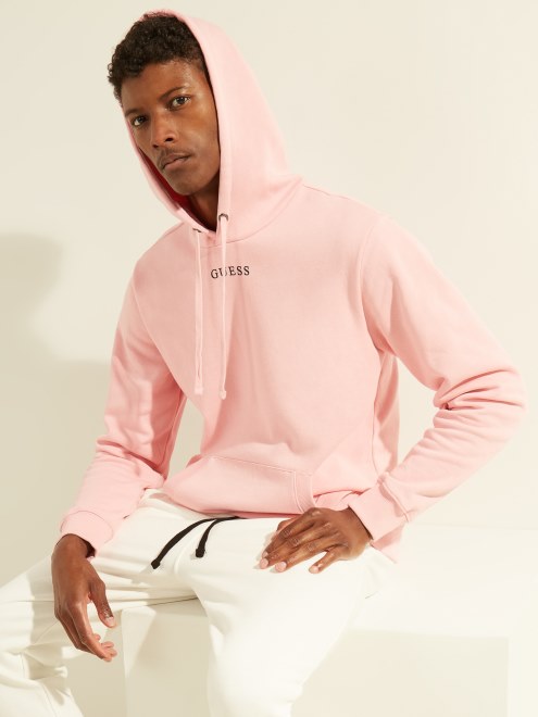 Sudadera Con Capucha Eco Roy Logo Guess Blossom Rosa Claro