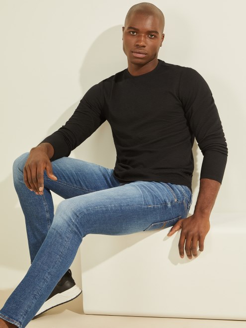 Camiseta De Manga Larga En Negro Azabache