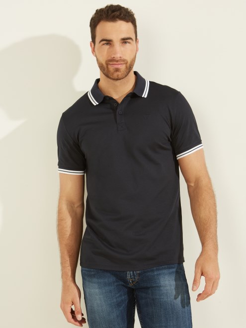 Sport Piqué Elegante Polo Azul Adivinar