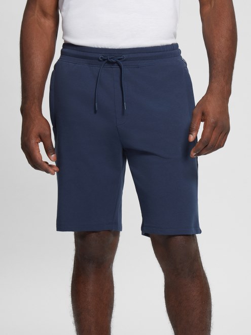 Guess Eco Arlo Logo Cinta Pantalones Cortos Seda Azul