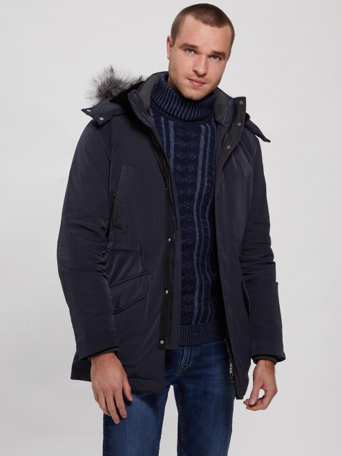 Puffer Guess Eco Parka Técnico Elegante Azul