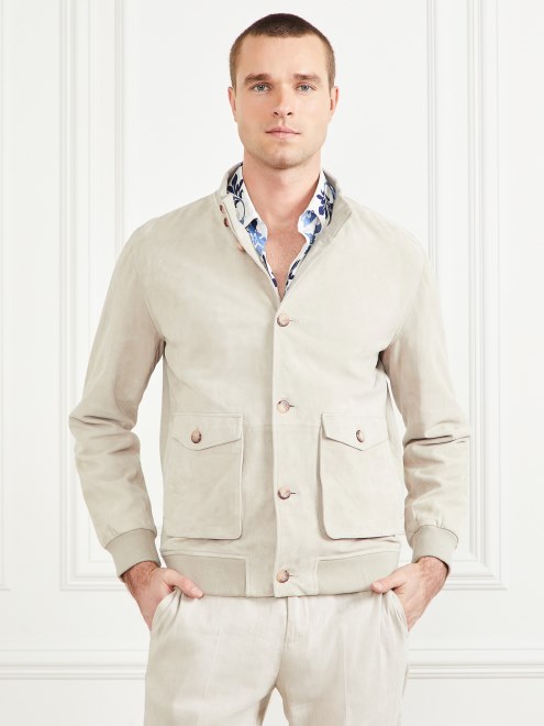 Chaqueta De Vuelo De Piel De Ante De Arena Moveiza Supongo