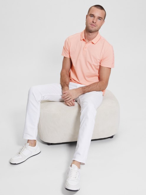 Polo Con Cinta De Piqué Paul Guess Blossom Rosa Claro