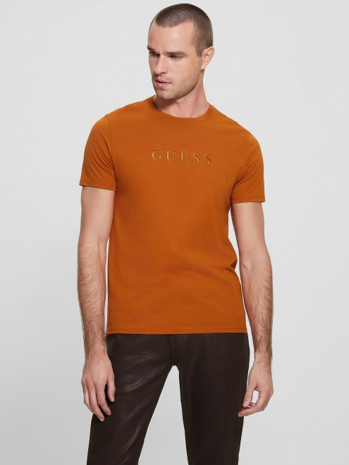 Camiseta Con El Logo Bordado De Guess, ámbar Cálido