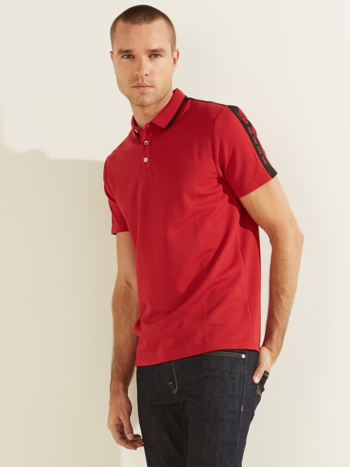 Polo Rojo Chili Adivinar Con Cinturón Con Logo