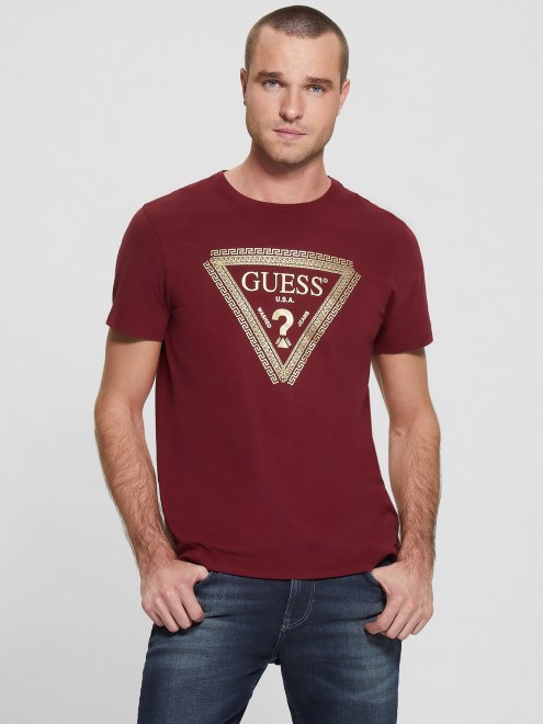 Camiseta Con Logo De Cadena Guess Pinot Noir A586