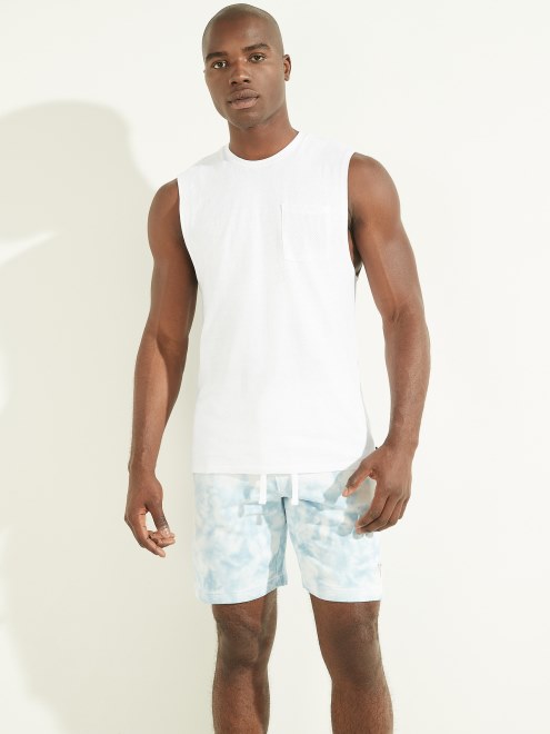 Camiseta De Algodón De Cáñamo En Blanco Puro Guess