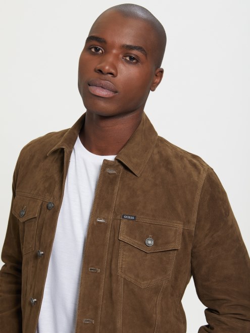 Chaqueta Trucker De Ante Marron Multi Guess