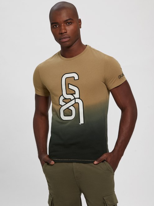 Camiseta Con Logo Teñido Por Inmersión De Guess Filip Macchiato Y Combo Negro