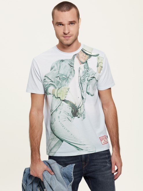 Camiseta Modelo Eco Cowboy Blanco Puro Multi Guess