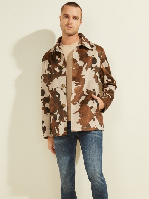 Chaqueta Con Estampado De Vaca Y Estampado De Texas