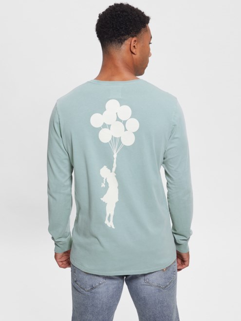 Camiseta De Niña Globo Adivinar Sheri Azul Multi