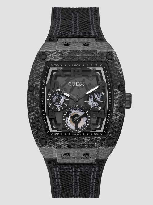 Reloj Multifunción De Mármol Negro Y Gris Multi Guess