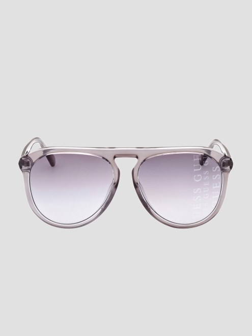 Gafas De Sol Tipo Aviador Transparentes Guess Grises
