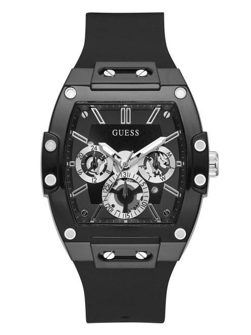 Reloj Multifunción Negro Y Plateado Multi Guess