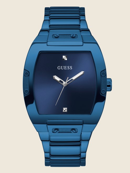 Reloj Analógico Guess Multi Azul Y Diamantes