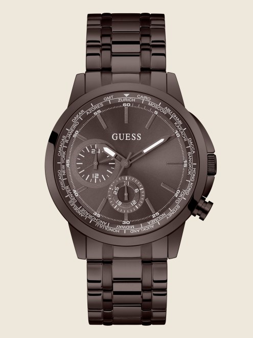 Reloj Multifunción En Tono Marrón Brown Guess