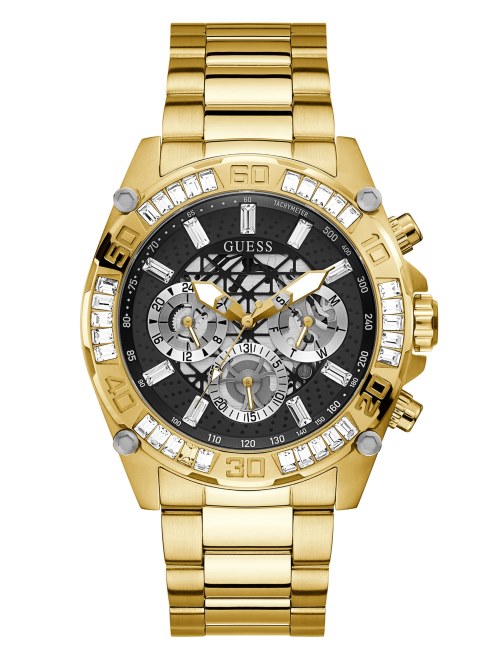 Reloj Multiusos Guess Negro Y Dorado