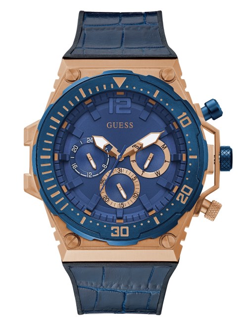 Reloj Multifunción Guess Multicolor Dorado Rosa Y Azul