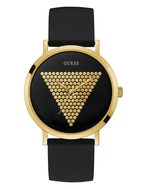 Reloj Analogico Guess Negro Y Dorado Negro