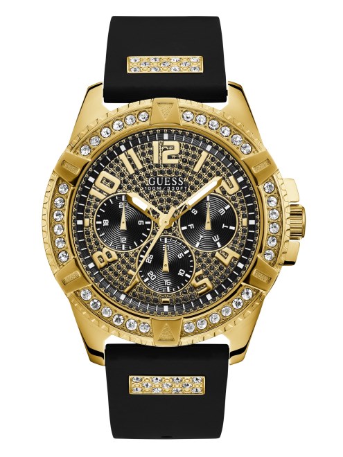 Reloj Multifunción Guess Negro Dorado