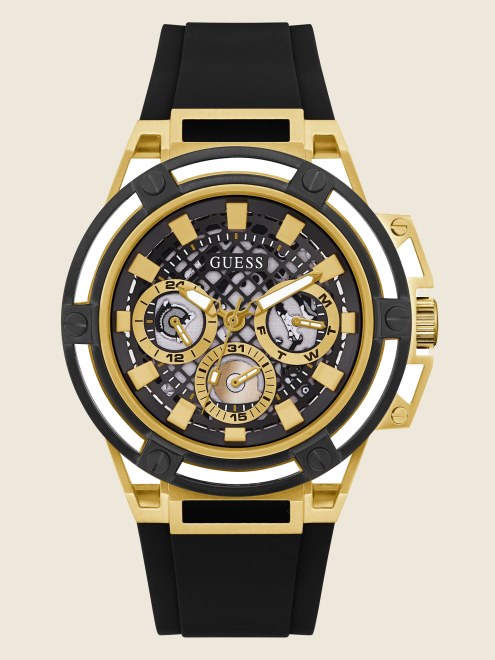 Reloj Multifunción Negro Guess Multi Nueva Tendencia