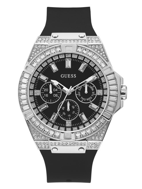 Reloj Multifunción Guess Multi Extragrande En Tono Plateado