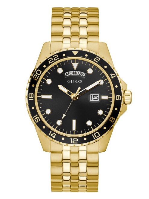 Reloj Deportivo Multi Guess Dorado Y Negro