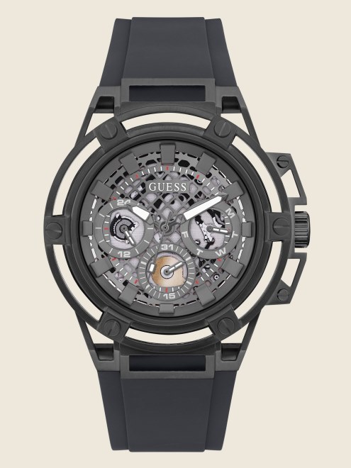 Reloj Multifunción Guess Multi Negro Y Gunmetal