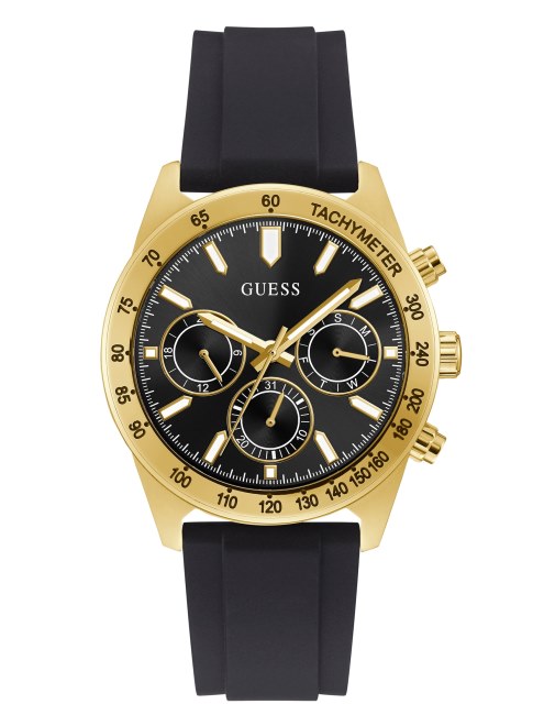 Reloj Multifunción Guess Multi Negro Y Dorado