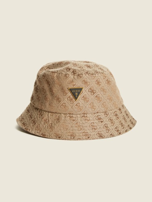 Gorro De Pescador Con Logo Guess Vezzola Beige Desbordante