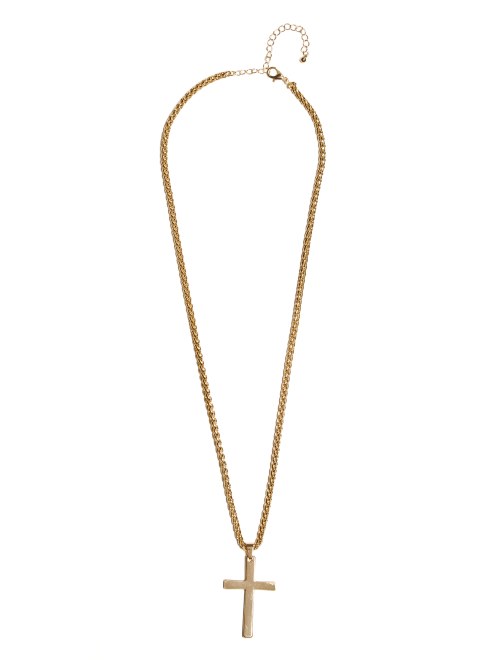 Collar Cruzado Adivinar Dorado Dorado