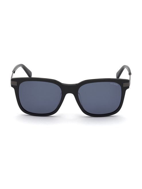 Gafas De Sol Cuadradas Esmeriladas Guess Negras/azules Brillantes