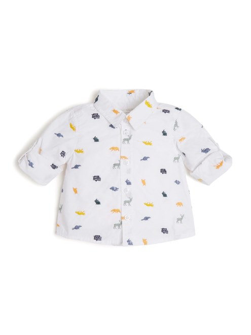 Camisa De Popelina Con Múltiples Bordados Woodsun (2-7) Guess