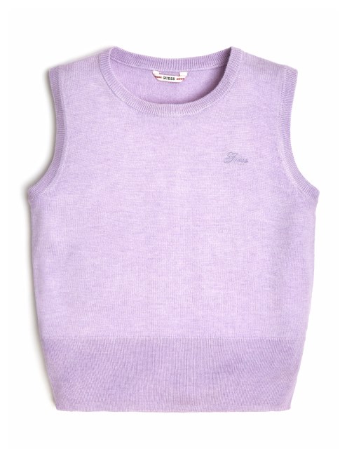 Camiseta Sin Mangas Guess Sweater (7-14) New Lila Claro