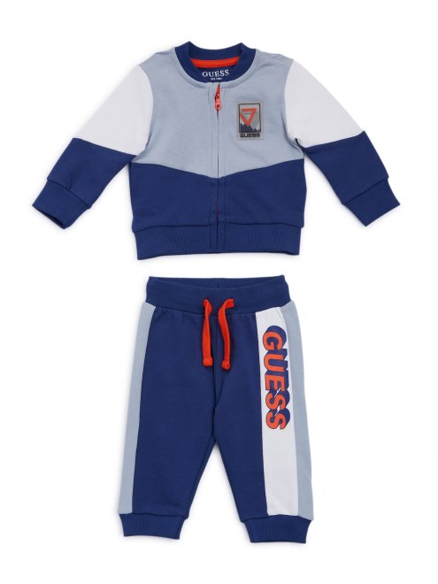 Conjunto Sudadera Y Pantalón Combinado Azul Blanco Guess Active (0-24m)