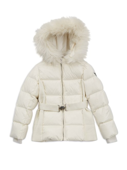 Plumífero Con Capucha Guess Blanco Sal (7-16)