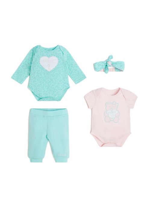 Conjunto De Dos Piezas De Body Con Pantalón Y Diadema Blue Maya Spot Pink Guess (3-12 M)