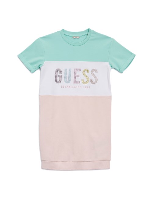 Vestido Con Logo En Bloques De Color Guess (7-14) Tonos Multicolores De Verano