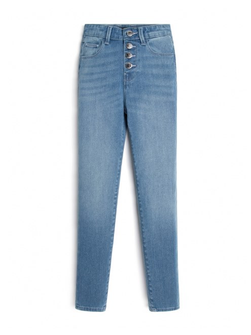 Jeans Guess Bright Lurex Denim Was Shine Skinny Jeans De Tiro Alto (7-14)